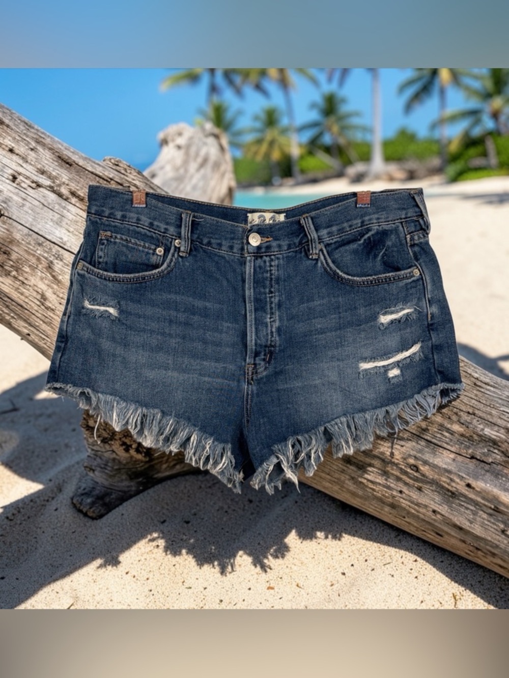 We The Free Distressed Denim Cutoffs